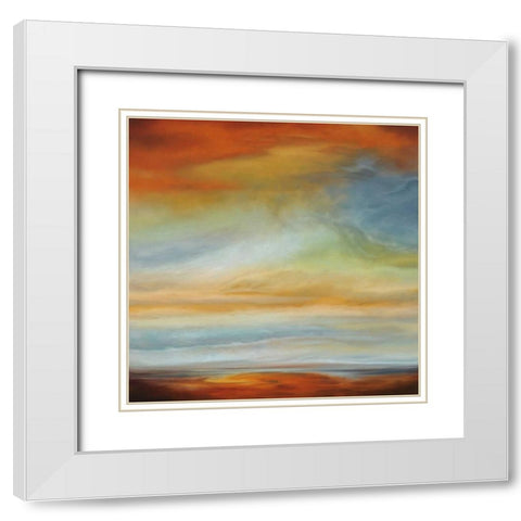 Earth and Sky II White Modern Wood Framed Art Print with Double Matting by Russel, Matt