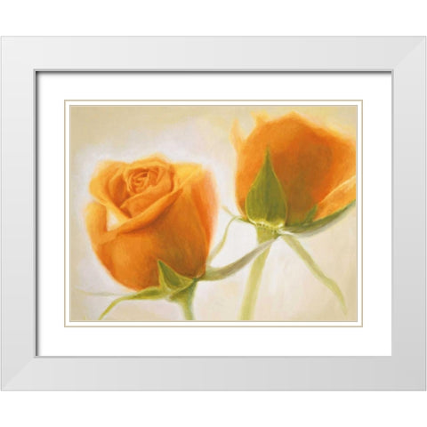 Evanescence II White Modern Wood Framed Art Print with Double Matting by Valli, Massimo