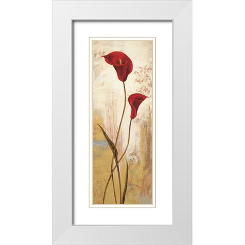 Panneau calla White Modern Wood Framed Art Print with Double Matting by Besson, Nathalie