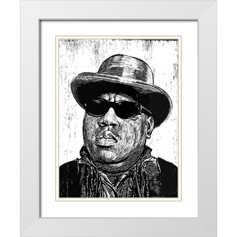 Biggie White Modern Wood Framed Art Print with Double Matting by Shigley, Neil