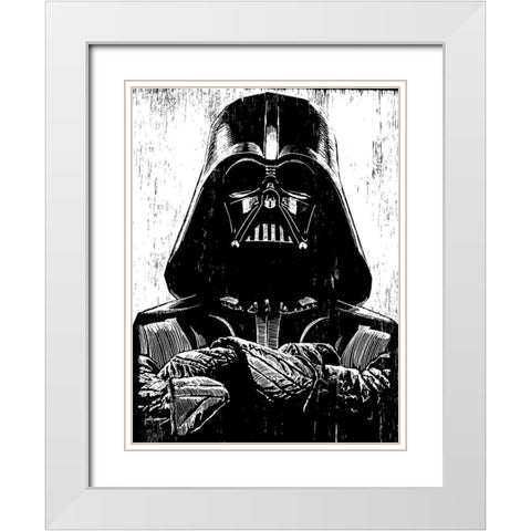 Vader White Modern Wood Framed Art Print with Double Matting by Shigley, Neil
