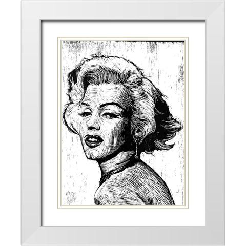 Marilyn White Modern Wood Framed Art Print with Double Matting by Shigley, Neil