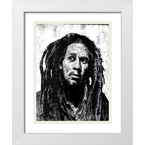Marley White Modern Wood Framed Art Print with Double Matting by Shigley, Neil
