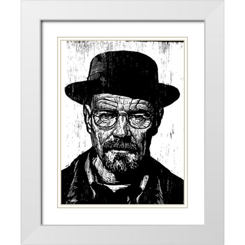 Heisenberg White Modern Wood Framed Art Print with Double Matting by Shigley, Neil
