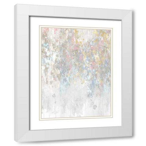 Cascade Pink White Modern Wood Framed Art Print with Double Matting by Robbins, Nikki