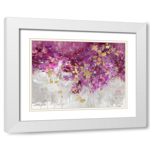 Charmed Magenta White Modern Wood Framed Art Print with Double Matting by Robbins, Nikki