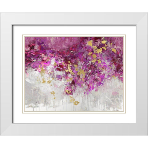 Charmed Magenta White Modern Wood Framed Art Print with Double Matting by Robbins, Nikki
