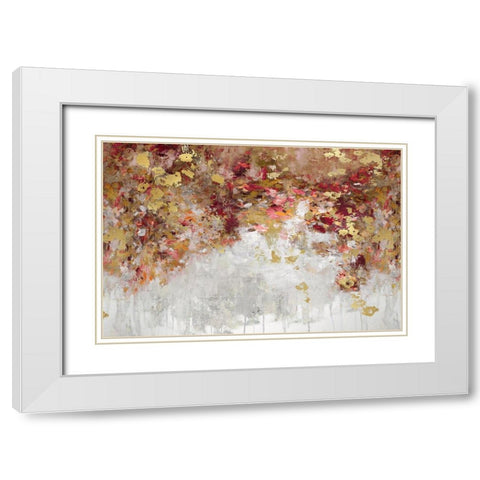 Charmed Red and Gold White Modern Wood Framed Art Print with Double Matting by Robbins, Nikki