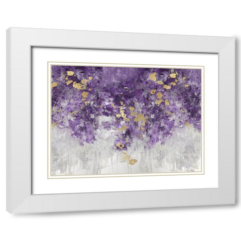 Charmed Purple White Modern Wood Framed Art Print with Double Matting by Robbins, Nikki