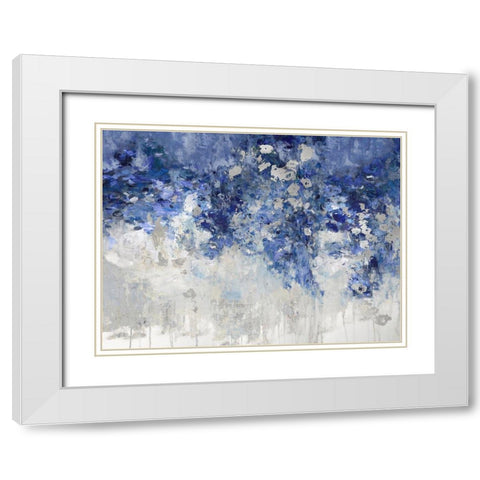 Charmed Indigo White Modern Wood Framed Art Print with Double Matting by Robbins, Nikki