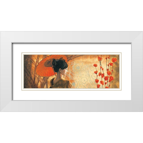 Deep Tranquility White Modern Wood Framed Art Print with Double Matting by Martinay, Nicole