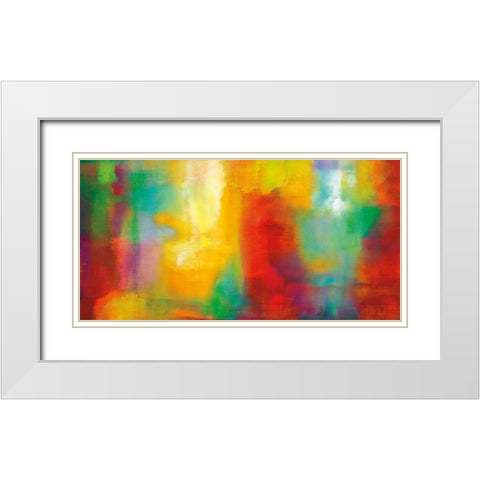 Color My World White Modern Wood Framed Art Print with Double Matting by Rhodes, Natalie