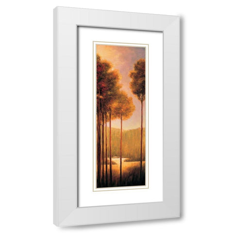 Through the Woods III White Modern Wood Framed Art Print with Double Matting by Thomas, Neil
