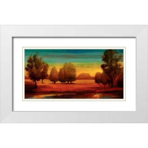 Radiant White Modern Wood Framed Art Print with Double Matting by Thomas, Neil