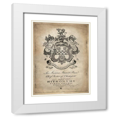 Heraldry I White Modern Wood Framed Art Print with Double Matting by Jeffries, Oliver