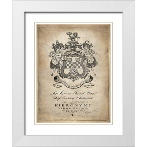 Heraldry I White Modern Wood Framed Art Print with Double Matting by Jeffries, Oliver