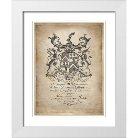 Heraldry II White Modern Wood Framed Art Print with Double Matting by Jeffries, Oliver