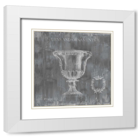 Urns and Ornaments II White Modern Wood Framed Art Print with Double Matting by Jeffries, Oliver