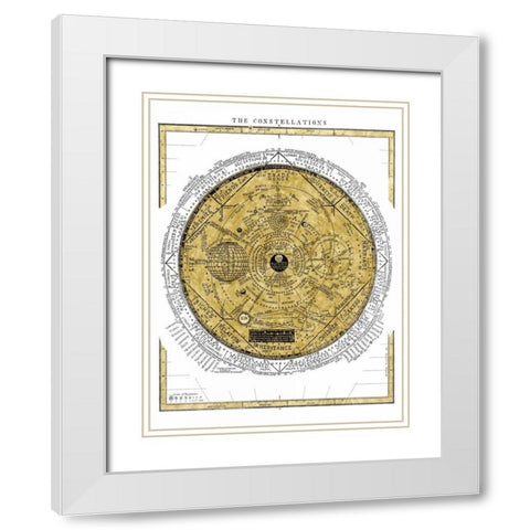 The Constellations White Modern Wood Framed Art Print with Double Matting by Jeffries, Oliver