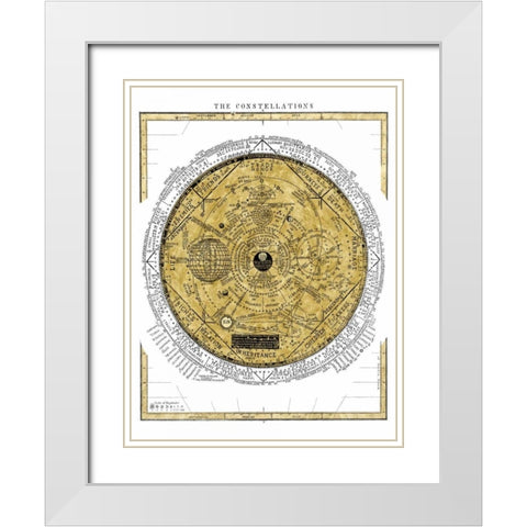 The Constellations White Modern Wood Framed Art Print with Double Matting by Jeffries, Oliver