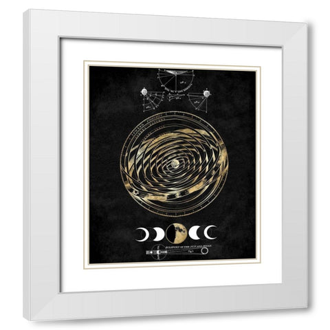 Zodiac Sphere III White Modern Wood Framed Art Print with Double Matting by Jeffries, Oliver