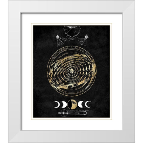 Zodiac Sphere III White Modern Wood Framed Art Print with Double Matting by Jeffries, Oliver
