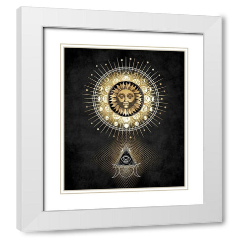 Radiant Sun II White Modern Wood Framed Art Print with Double Matting by Jeffries, Oliver