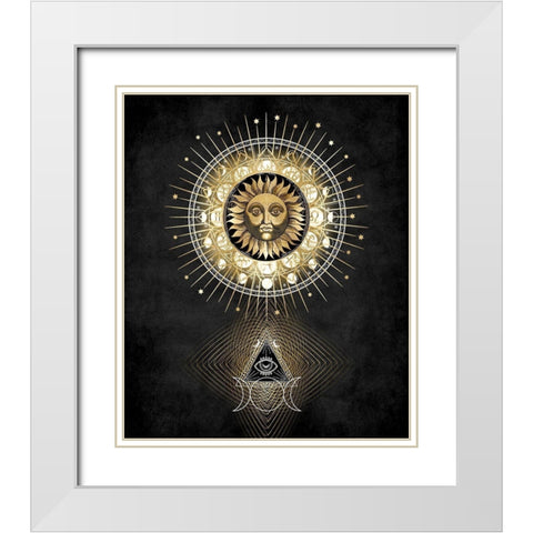 Radiant Sun II White Modern Wood Framed Art Print with Double Matting by Jeffries, Oliver