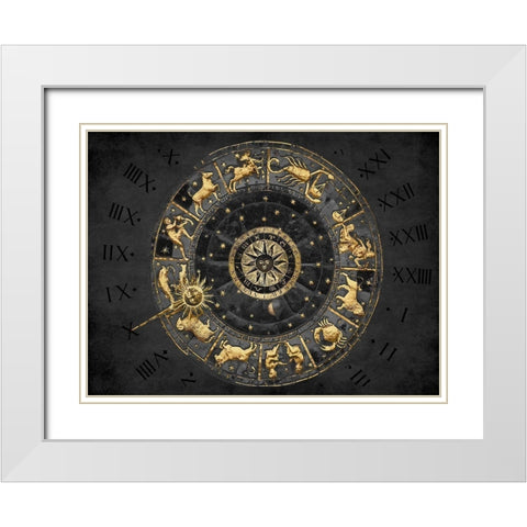 Zodiac Calendar II White Modern Wood Framed Art Print with Double Matting by Jeffries, Oliver