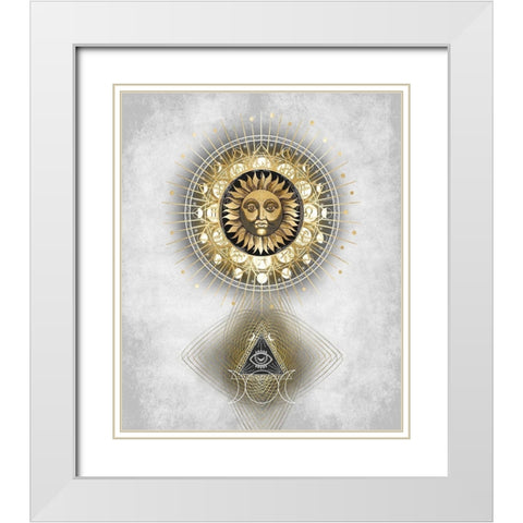 Radiant Sun I White Modern Wood Framed Art Print with Double Matting by Jeffries, Oliver