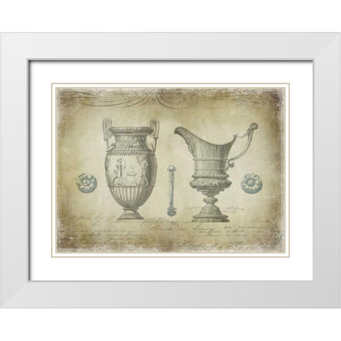 Ornamental IV White Modern Wood Framed Art Print with Double Matting by Jeffries, Oliver