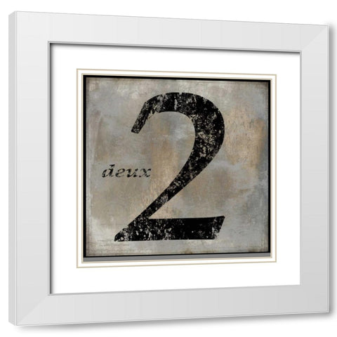 deux White Modern Wood Framed Art Print with Double Matting by Jeffries, Oliver