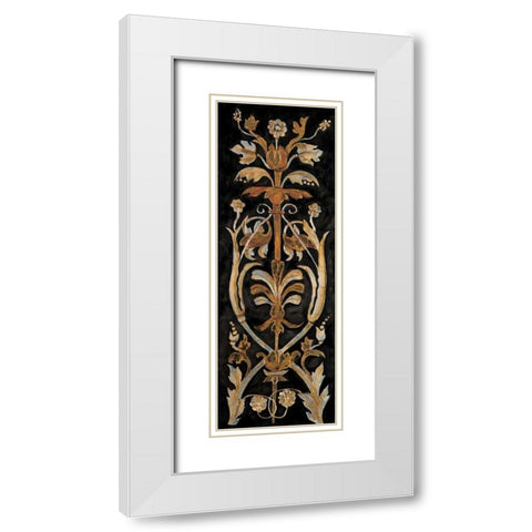 Classic Scroll I White Modern Wood Framed Art Print with Double Matting by Segovia, Pablo
