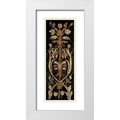 Classic Scroll I White Modern Wood Framed Art Print with Double Matting by Segovia, Pablo