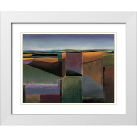 Tera I White Modern Wood Framed Art Print with Double Matting by Carelli, Patricia