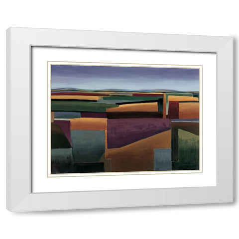 Tera II White Modern Wood Framed Art Print with Double Matting by Carelli, Patricia