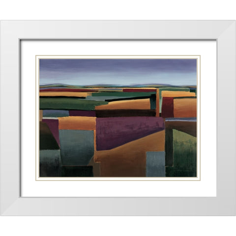 Tera II White Modern Wood Framed Art Print with Double Matting by Carelli, Patricia