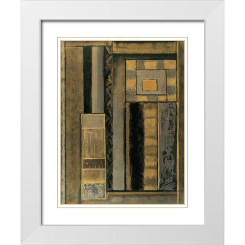 Hard Drive II White Modern Wood Framed Art Print with Double Matting by Carelli, Patricia