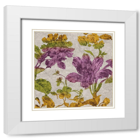 Full Bloom I White Modern Wood Framed Art Print with Double Matting by Davis, Pamela