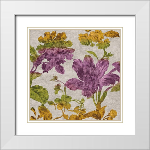 Full Bloom I White Modern Wood Framed Art Print with Double Matting by Davis, Pamela