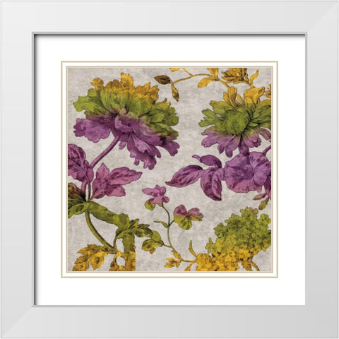 Full Bloom II White Modern Wood Framed Art Print with Double Matting by Davis, Pamela