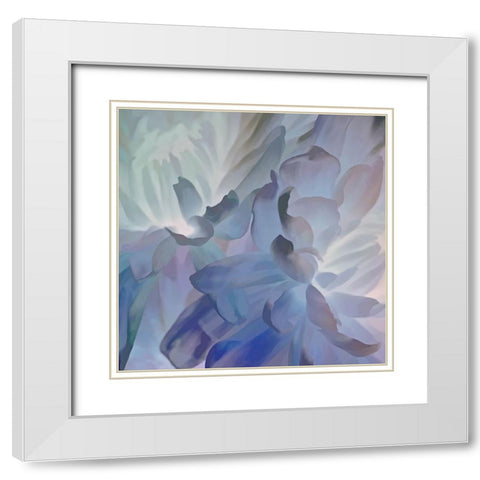 Chrysanthemum V White Modern Wood Framed Art Print with Double Matting by Pollard, David