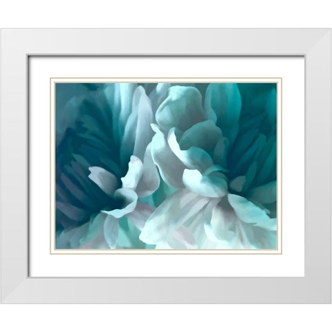 Chrysanthemum XVI White Modern Wood Framed Art Print with Double Matting by Pollard, David