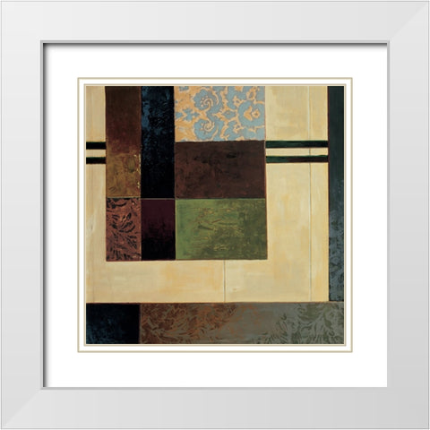 Inside Edition I White Modern Wood Framed Art Print with Double Matting by Sanderson, Paul