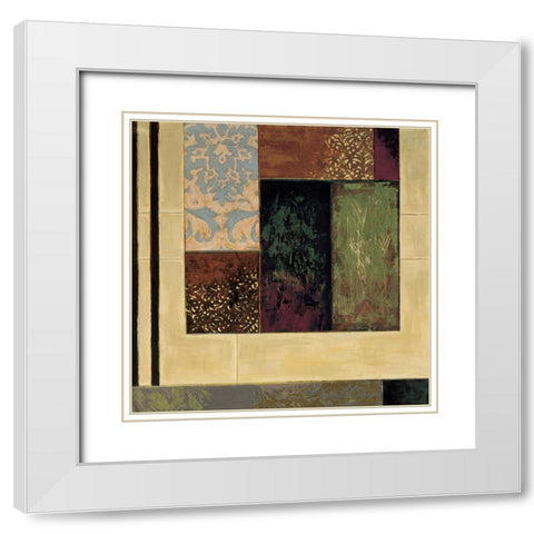 Inside Edition II White Modern Wood Framed Art Print with Double Matting by Sanderson, Paul