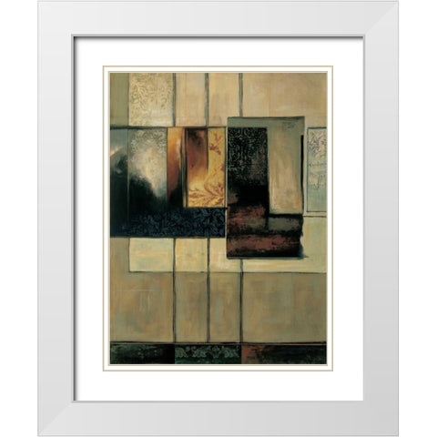 This Way II White Modern Wood Framed Art Print with Double Matting by Sanderson, Paul