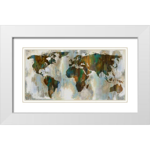 World  of Color White Modern Wood Framed Art Print with Double Matting by Brennan, Russell