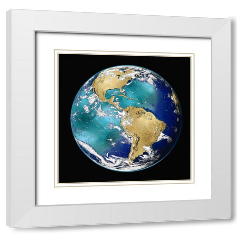 World Turning VI White Modern Wood Framed Art Print with Double Matting by Brennan, Russell