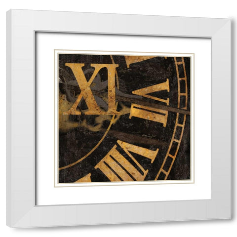 Roman Numerals I White Modern Wood Framed Art Print with Double Matting by Brennan, Russell