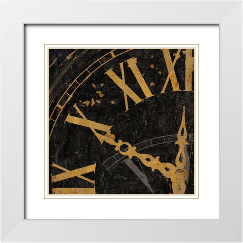 Roman Numerals II White Modern Wood Framed Art Print with Double Matting by Brennan, Russell